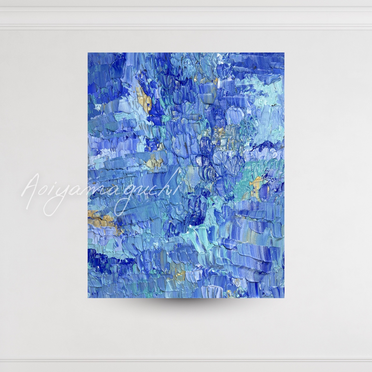 山口葵のリアルペイント作品「Blue layers」